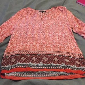 Ana Christine burnt orange printed top